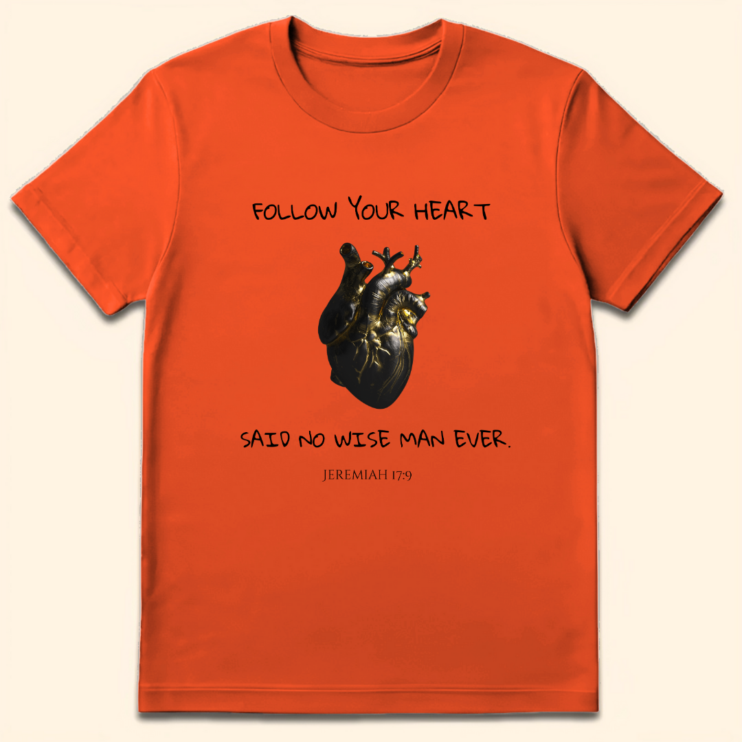 Black Heart T-Shirt Orange