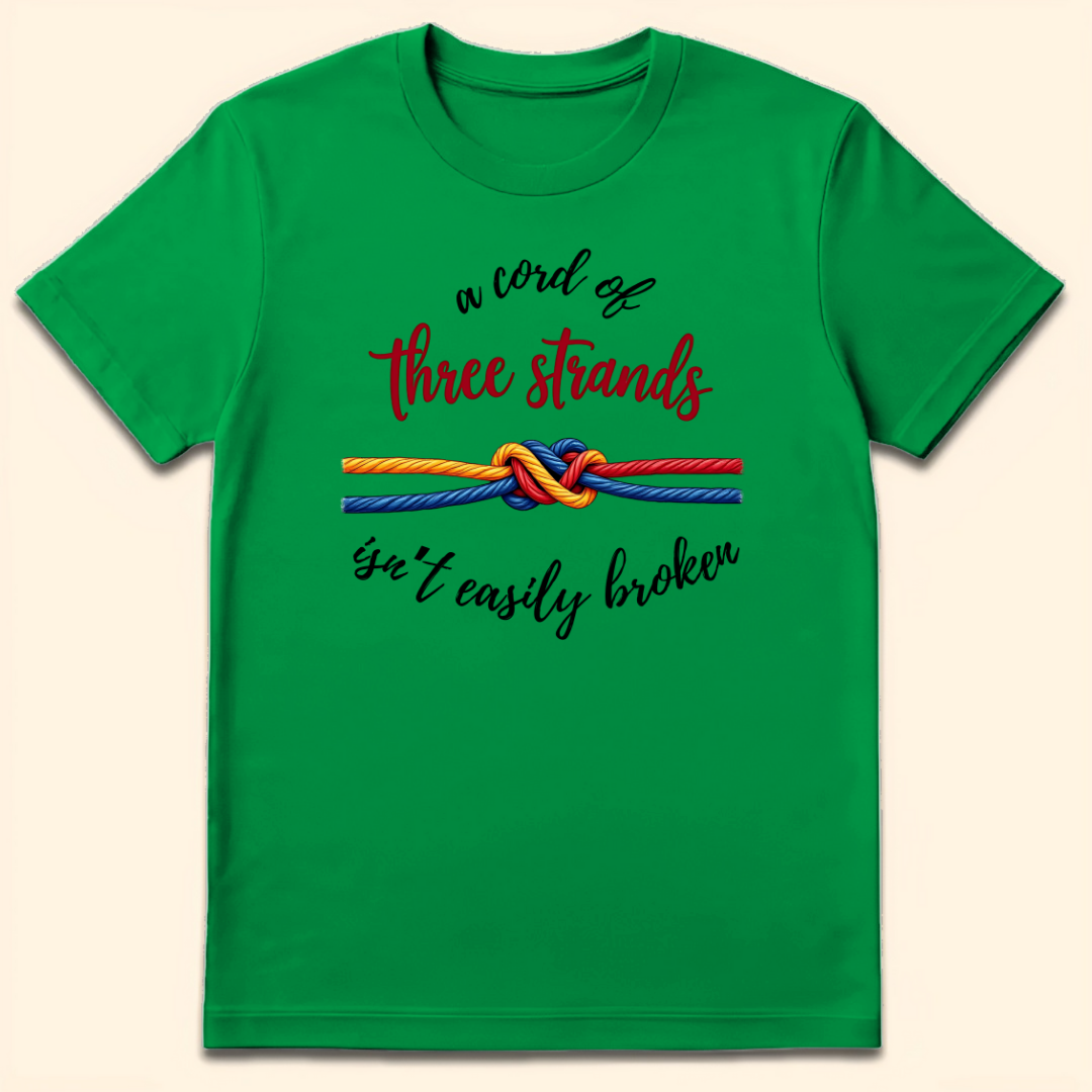 Cord of Three Strands T-Shirt Heather Irish Green