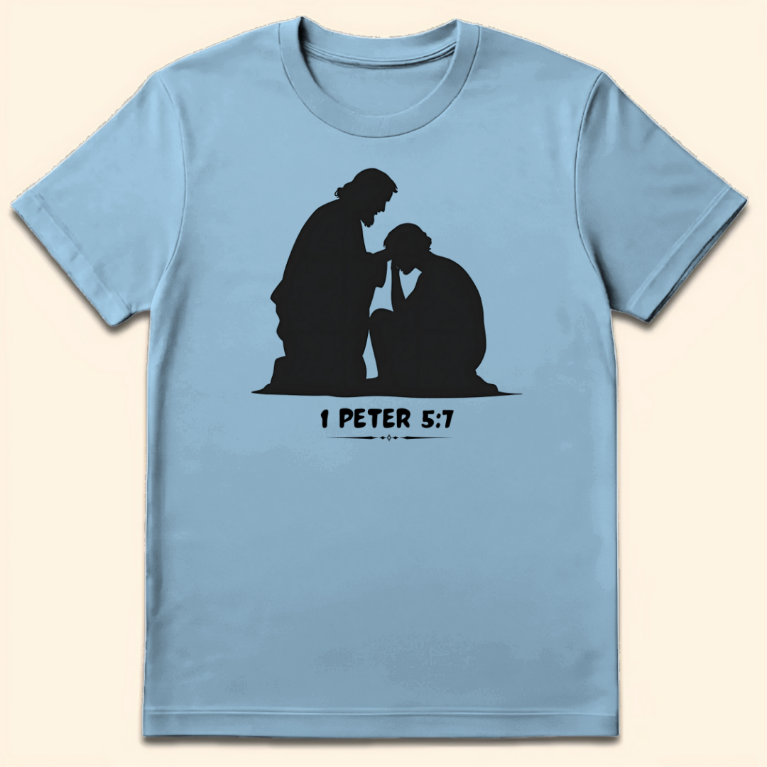 Comforter Jesus T-Shirt Light Blue