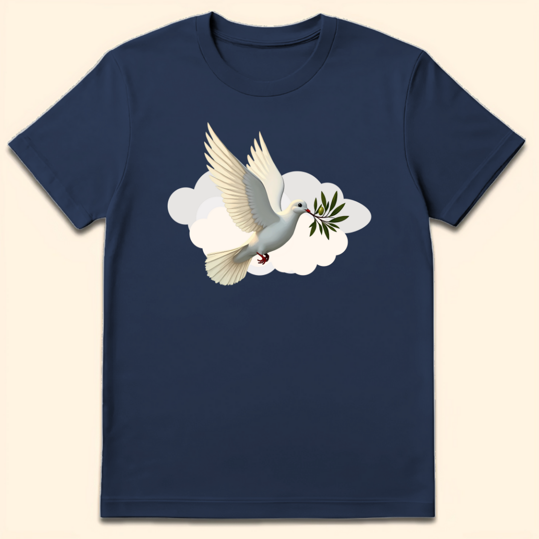 Olive Branch Dove T-Shirt Navy