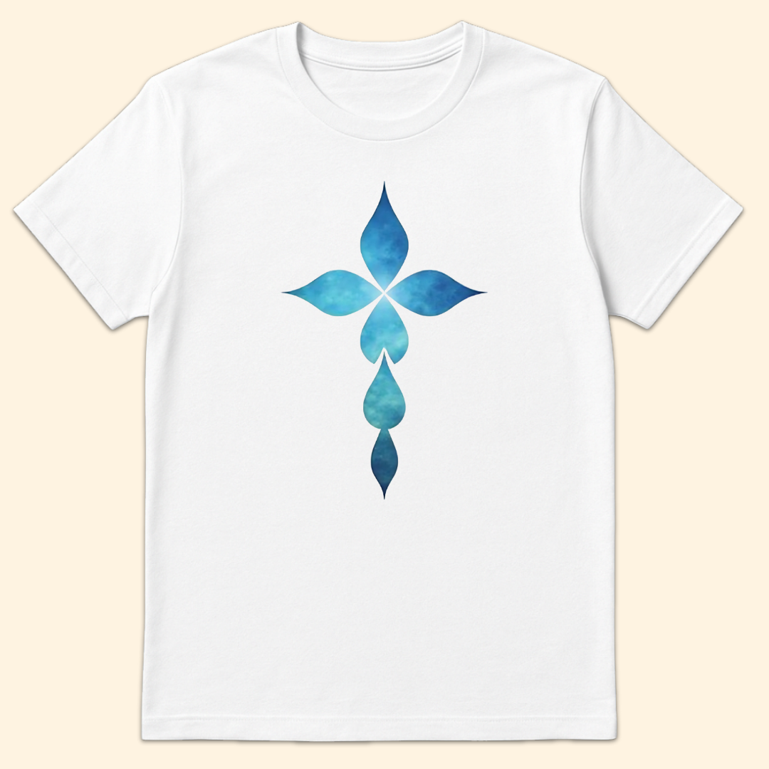 Teardrop Cross T-Shirt White