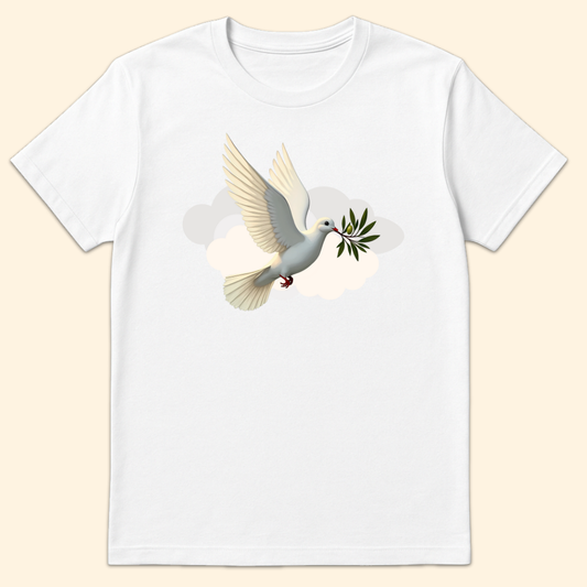 Olive Branch Dove T-Shirt White