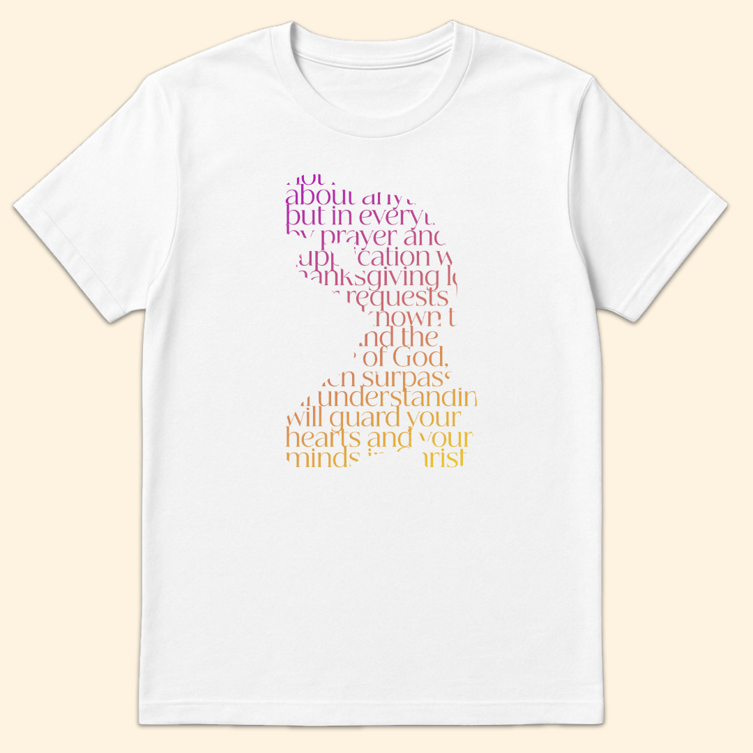 Silhouette Prayer T-Shirt White