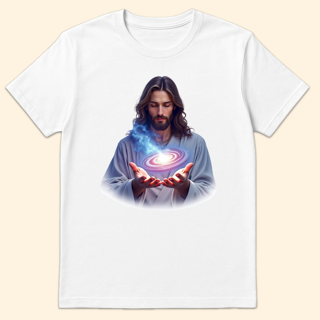 Jesus Creator of Galaxies T-Shirt White