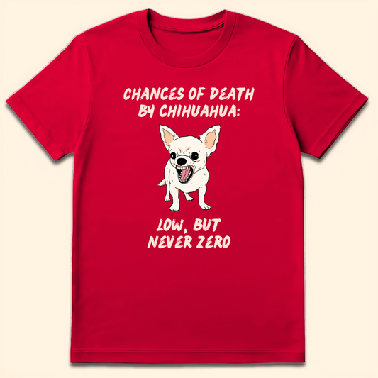 Death By Chihuahua T-Shirt Red