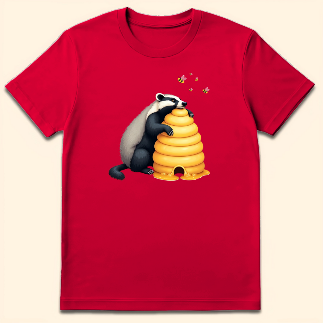 Honeybadger Hive T-Shirt Red