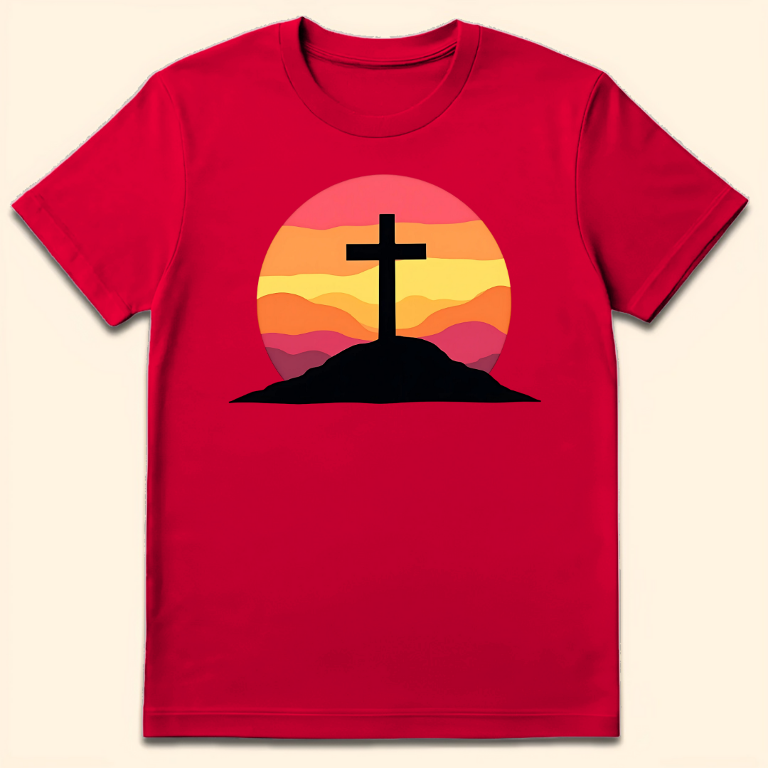 Sunset Silhouette T-Shirt Red