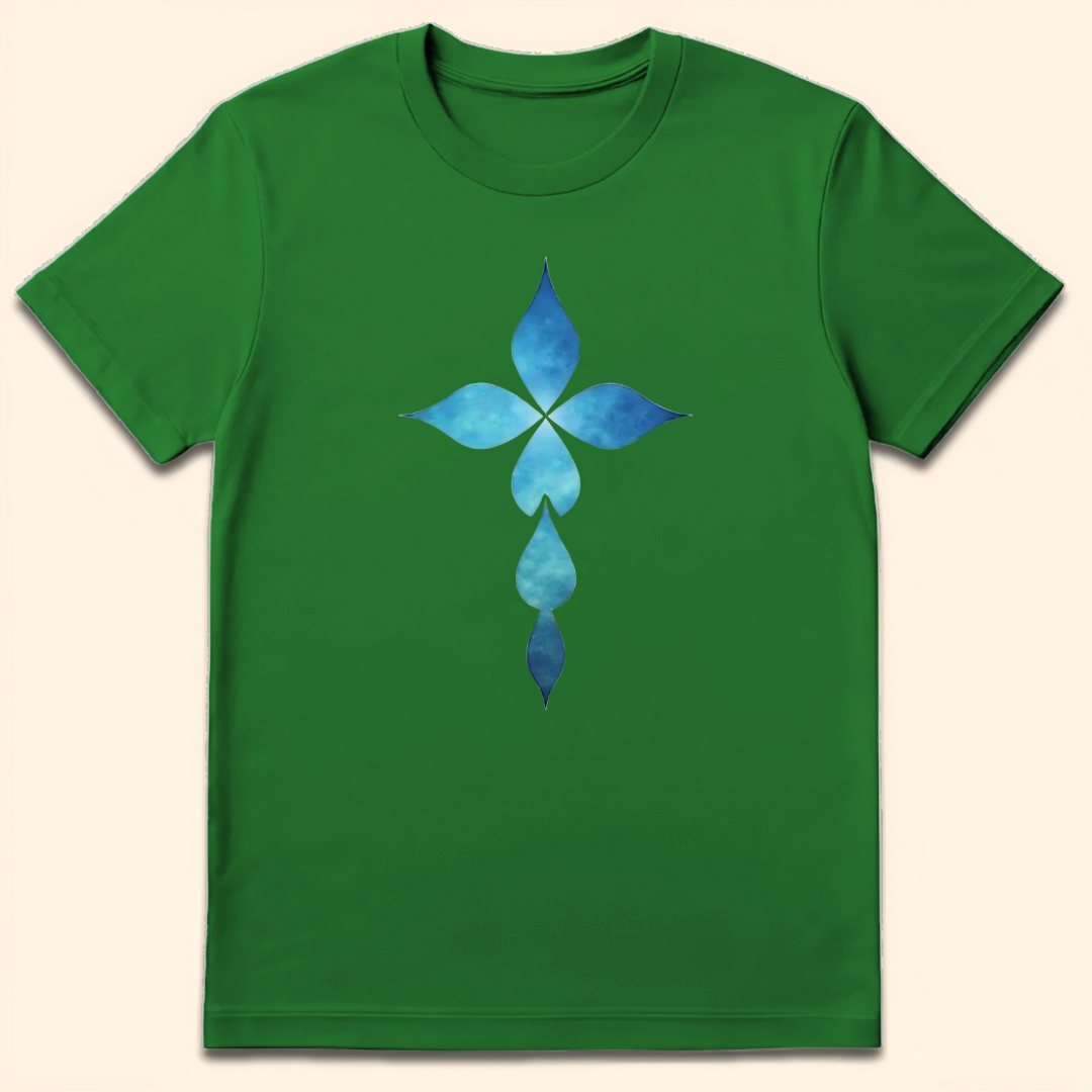 Teardrop Cross T-Shirt Irish Green