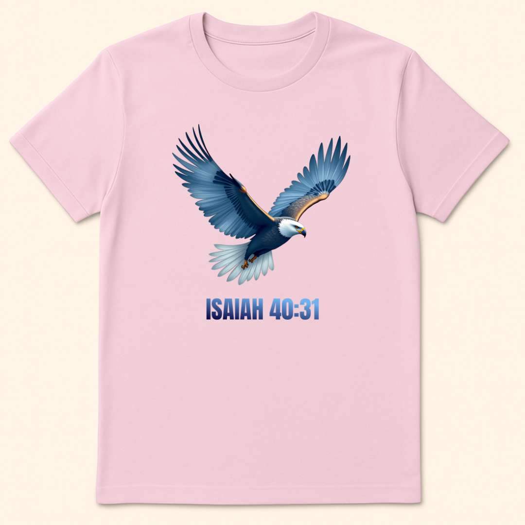 Wings Like Eagles T-Shirt Light Pink