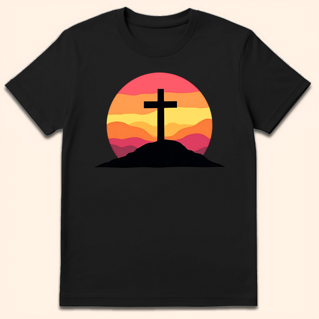 Sunset Silhouette T-Shirt Black
