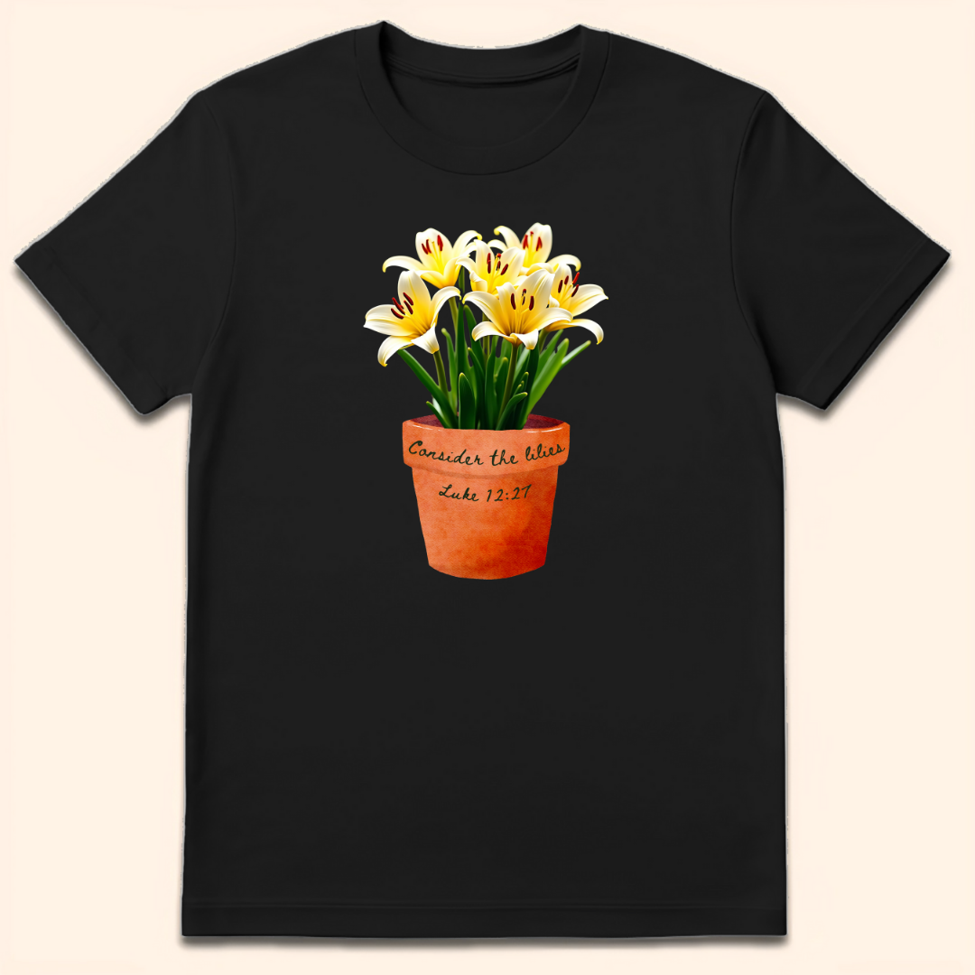 Consider The Lilies T-Shirt Black