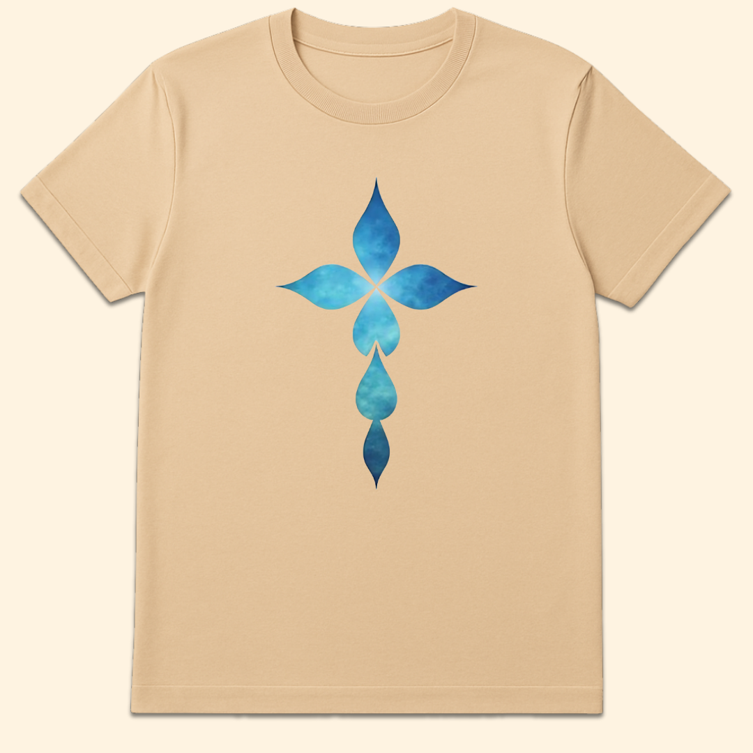 Teardrop Cross T-Shirt Natural