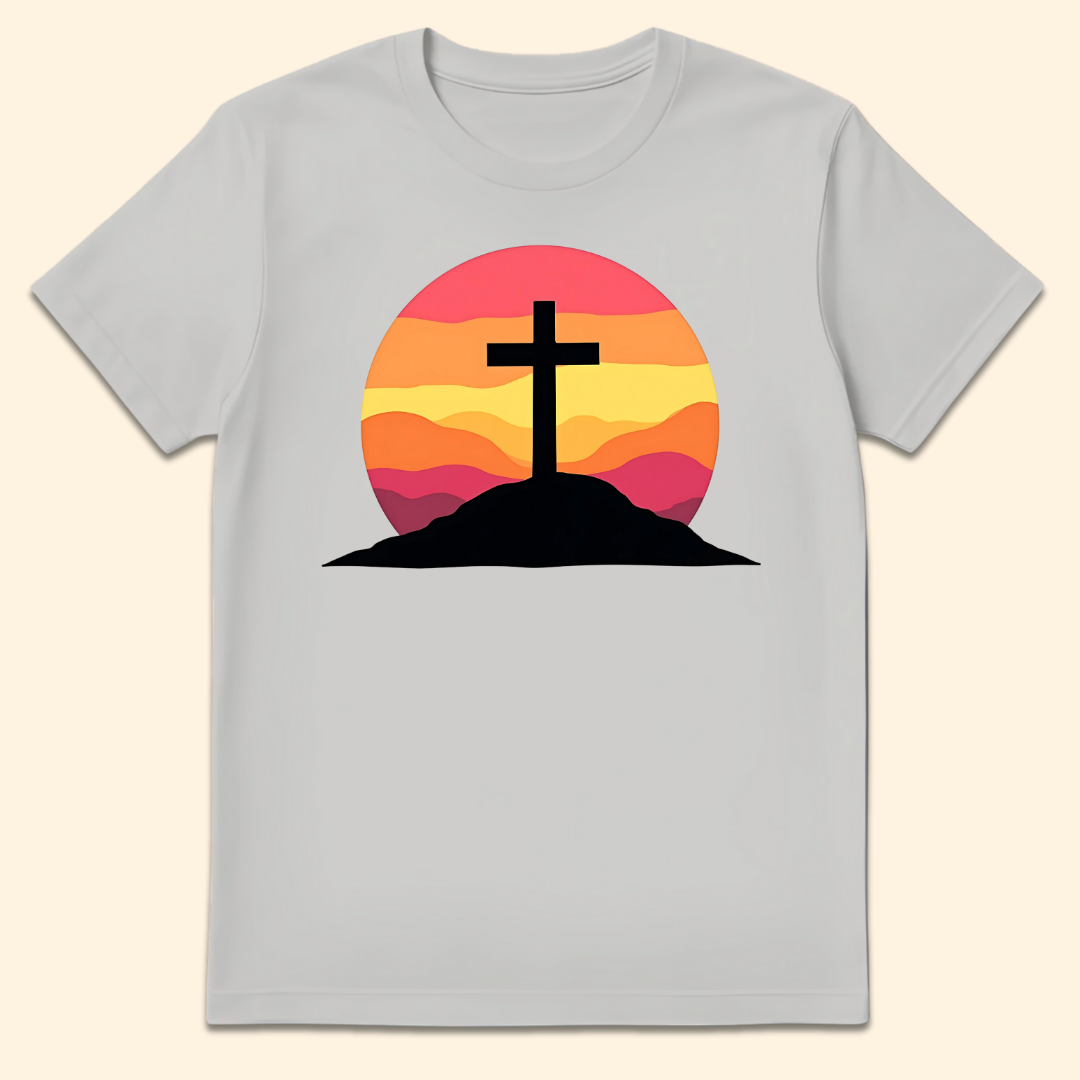 Sunset Silhouette T-Shirt Ice Grey