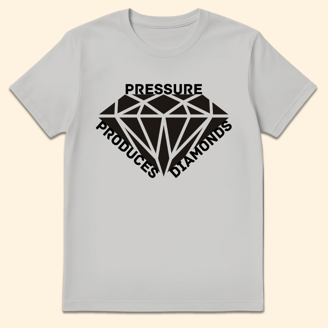 Pressure Produces Diamonds T-Shirt Ice Grey