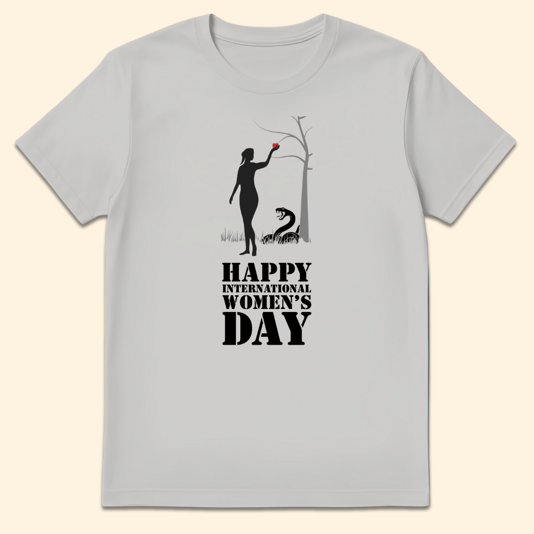 Happy International Women's Day T-Shirt Ice Grey