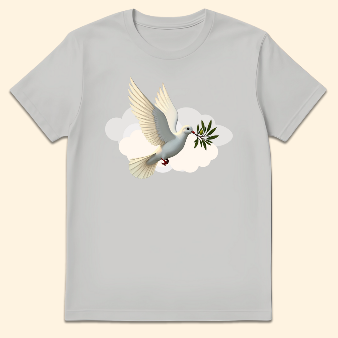 Olive Branch Dove T-Shirt Ice Grey