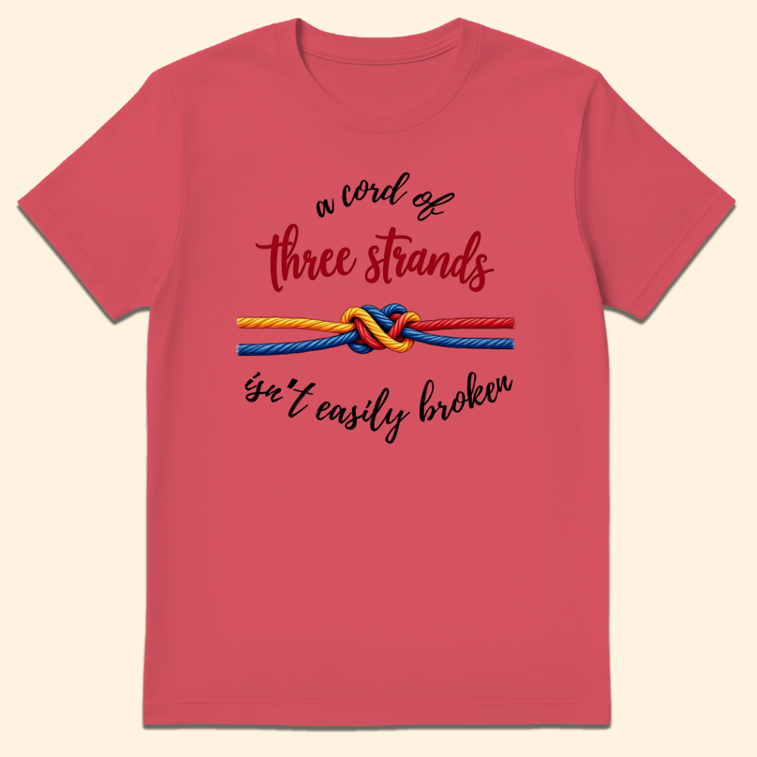 Cord of Three Strands T-Shirt Heather Red