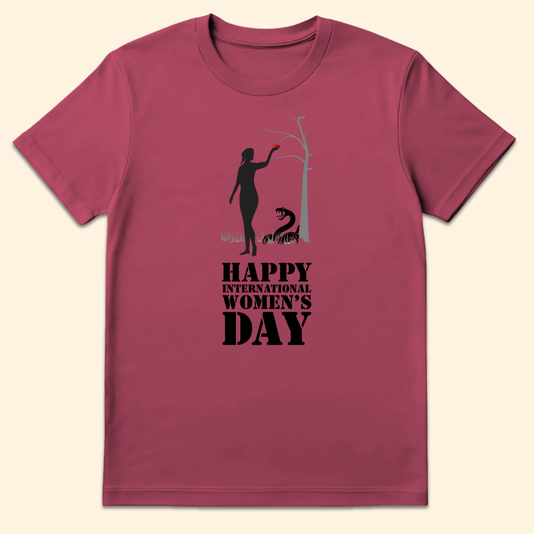 Happy International Women's Day T-Shirt Heather Cardinal