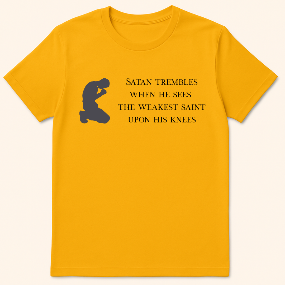 Satan Trembles T-Shirt Gold