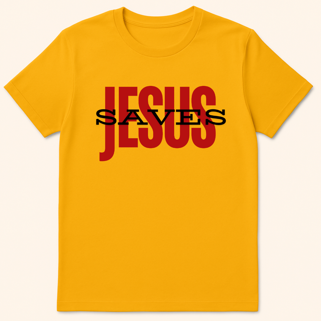 Jesus Saves T-Shirt Gold