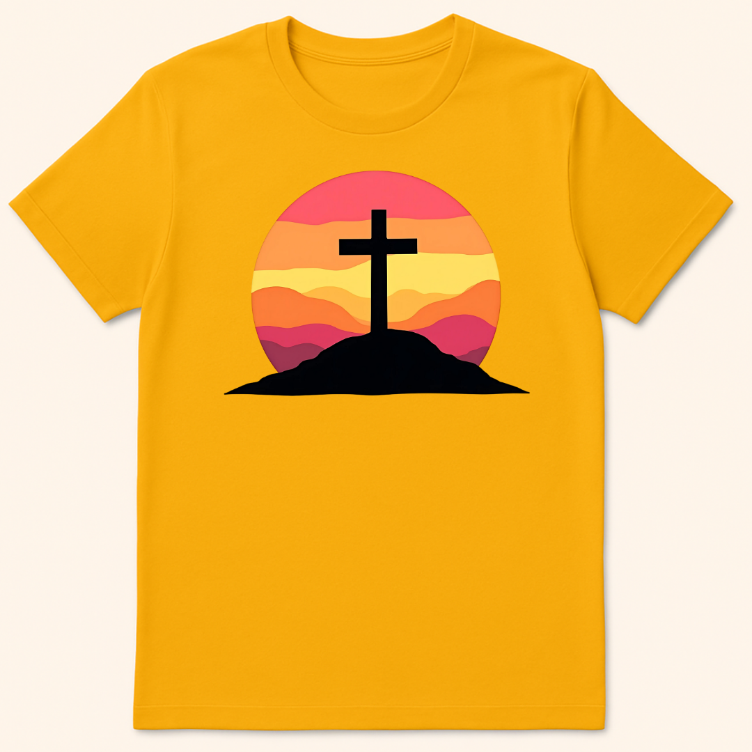 Sunset Silhouette T-Shirt Gold