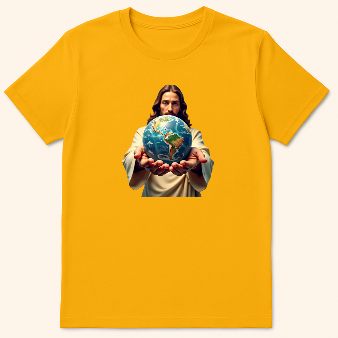 Whole World In His Hands T-Shirt Gold
