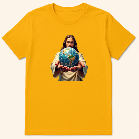 Whole World In His Hands T-Shirt Gold