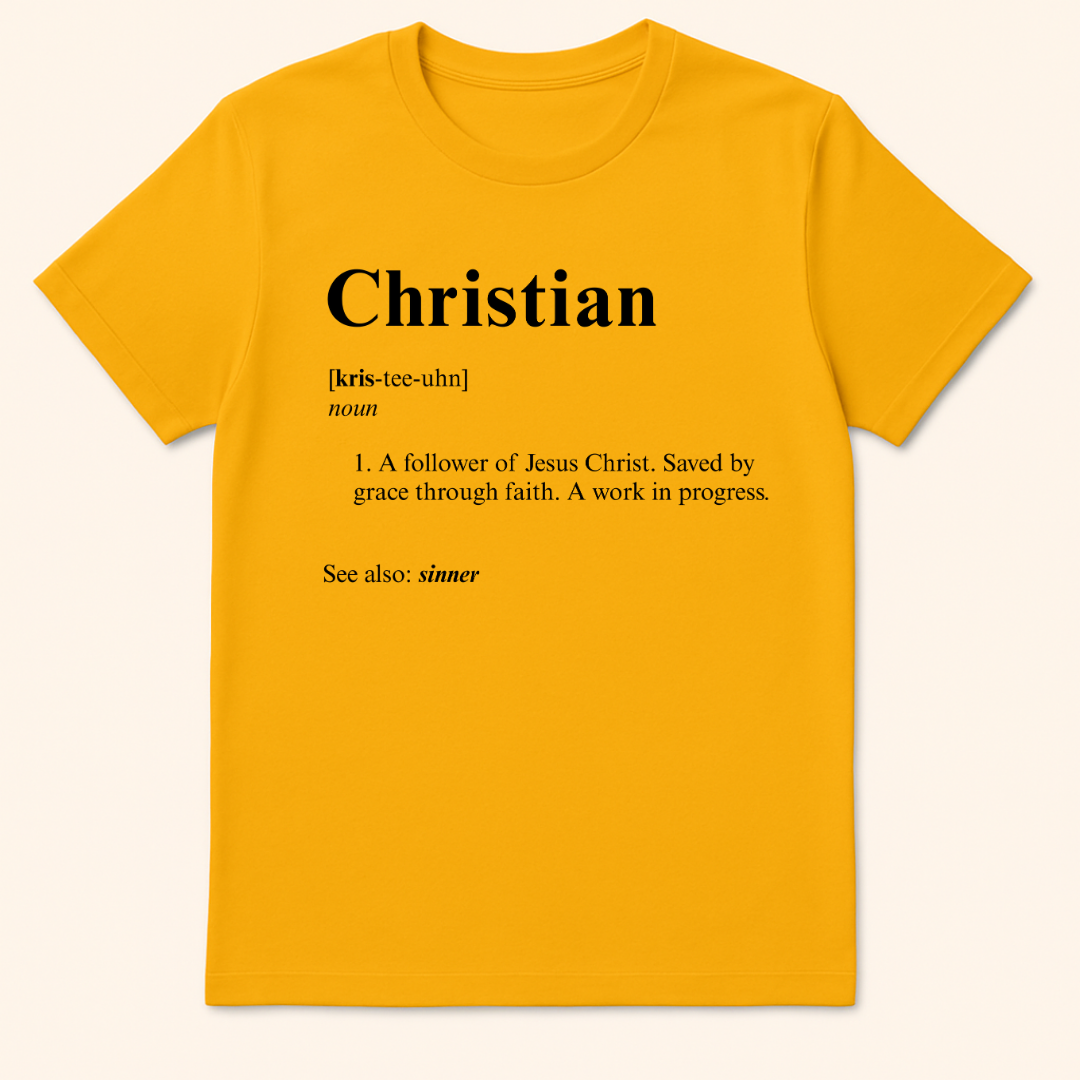 Christian Definition T-Shirt Gold