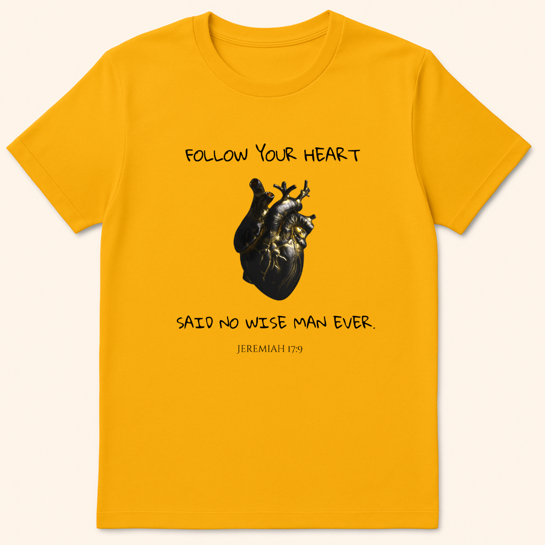 Black Heart T-Shirt Gold