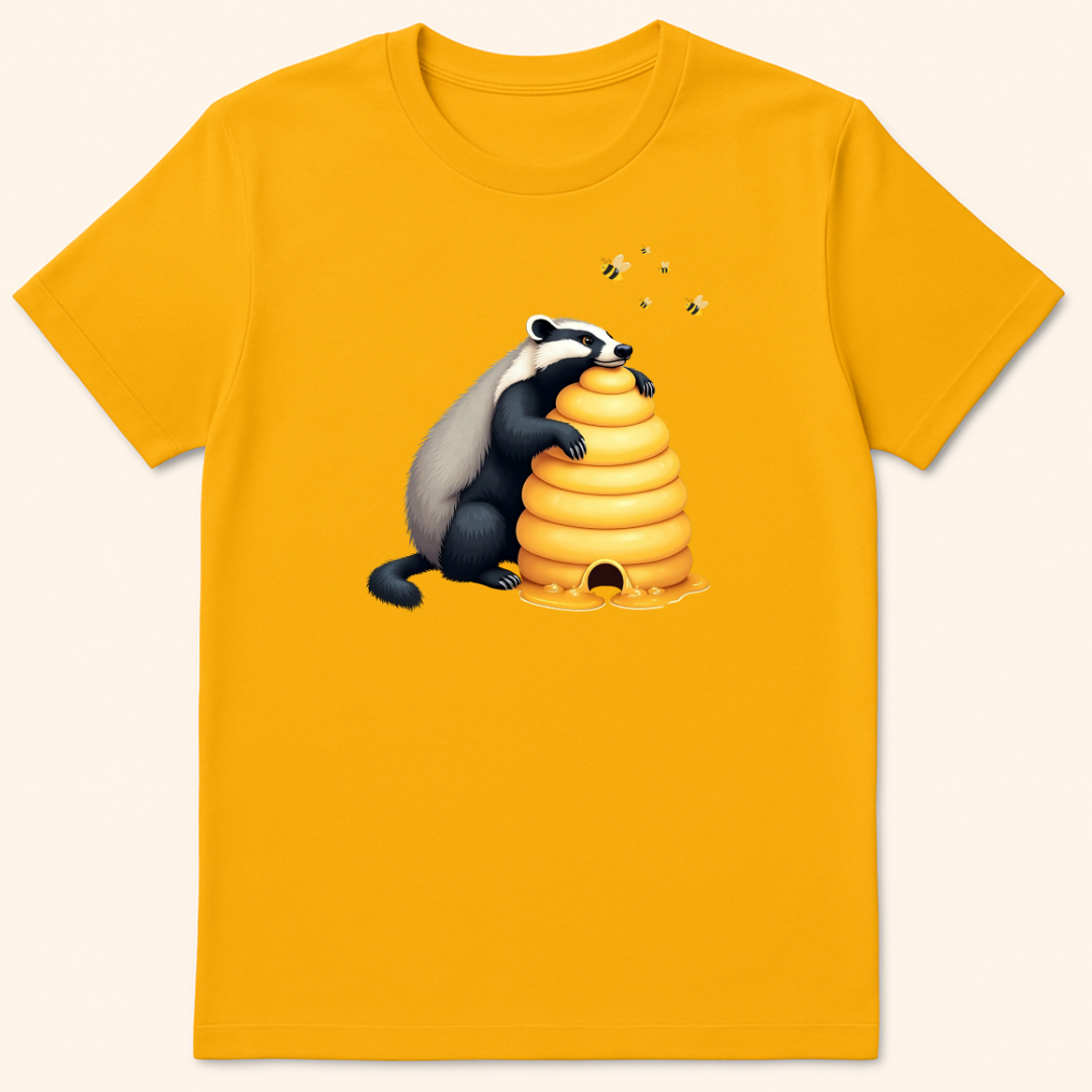 Honeybadger Hive T-Shirt Gold
