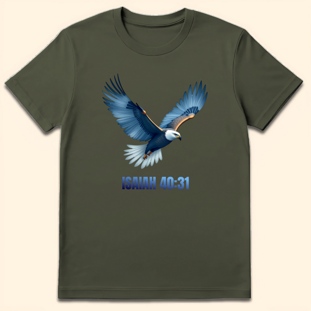 Wings Like Eagles T-Shirt Military Green