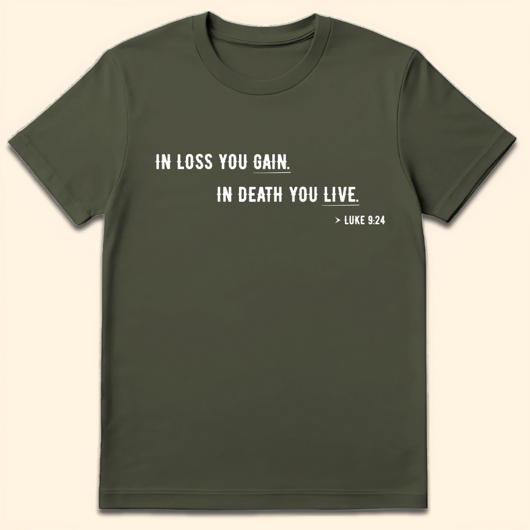 In Death You Live T-Shirt Military Green