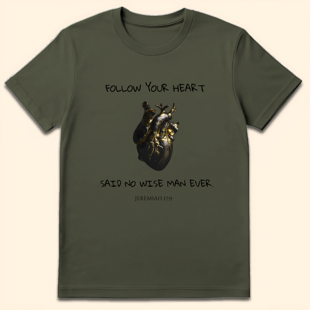 Black Heart T-Shirt Military Green