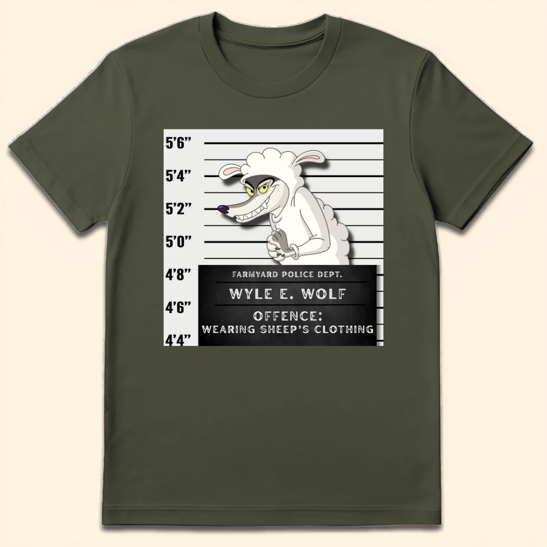 Wolf In Sheep's Clothing T-Shirt Military Green