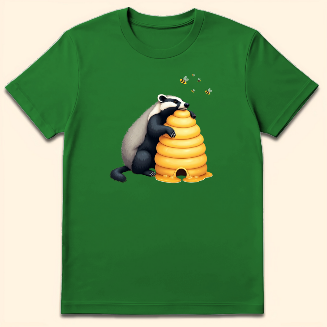 Honeybadger Hive T-Shirt Irish Green