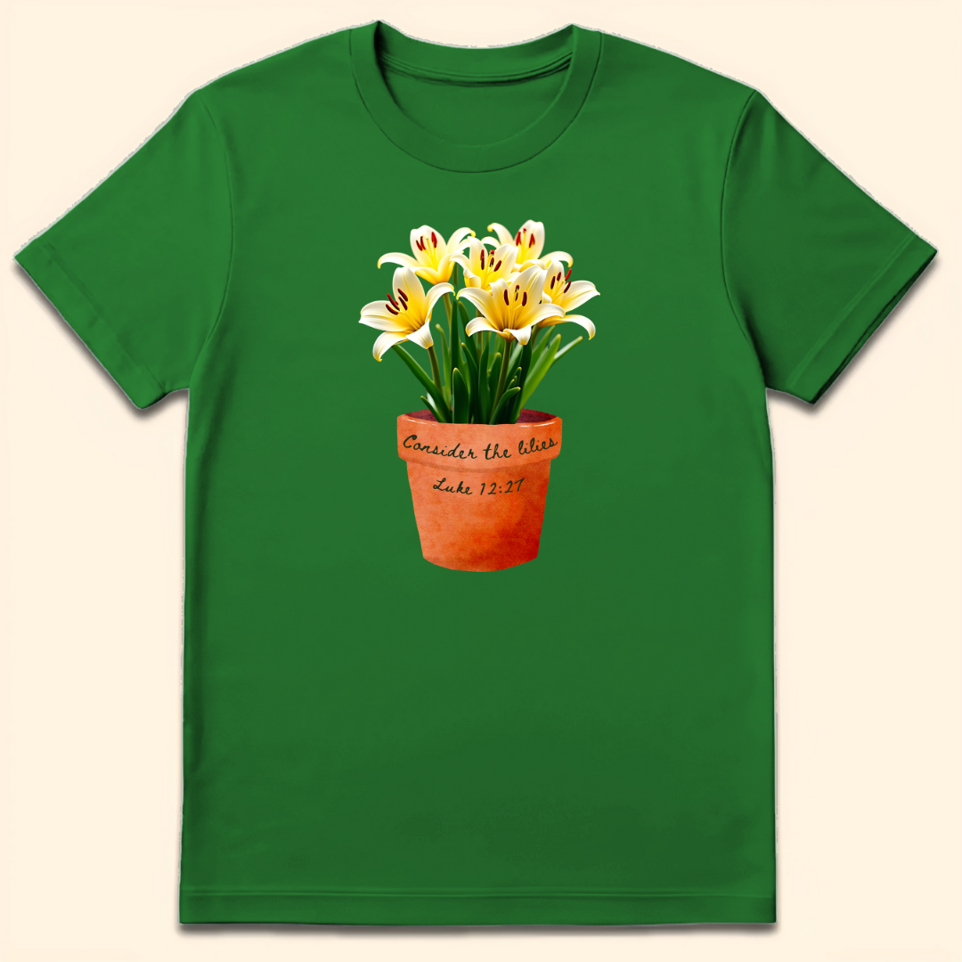 Consider The Lilies T-Shirt Irish Green