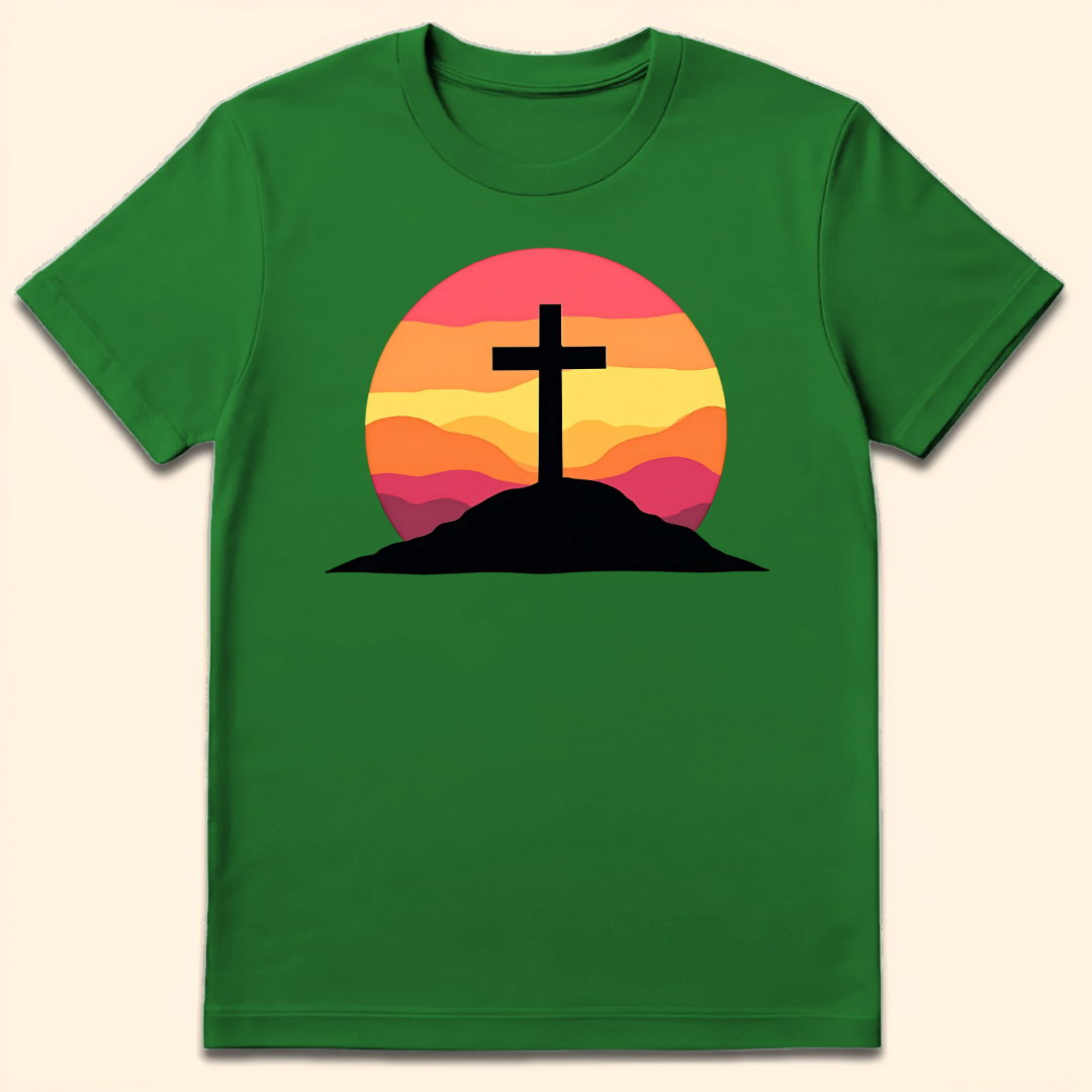 Sunset Silhouette T-Shirt Irish Green
