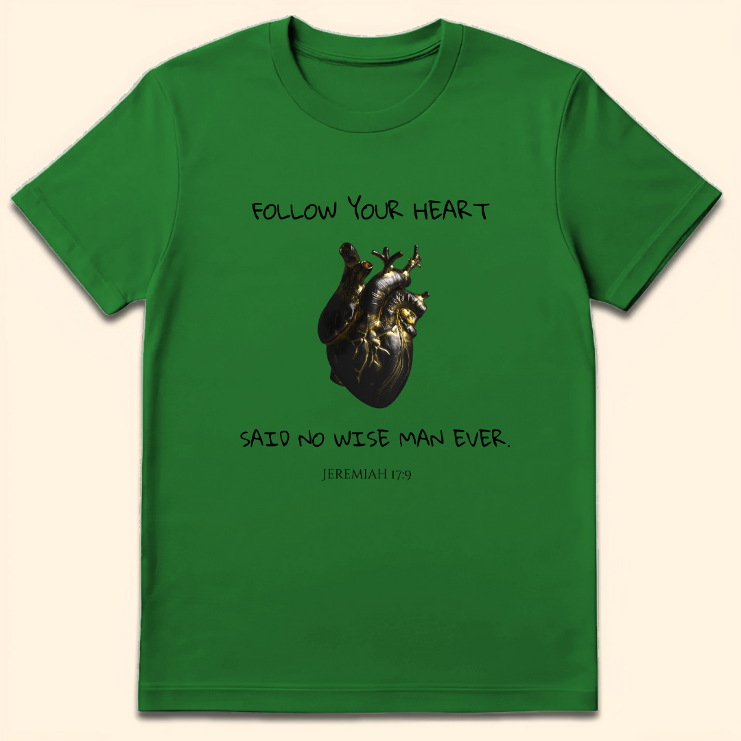 Black Heart T-Shirt Irish Green