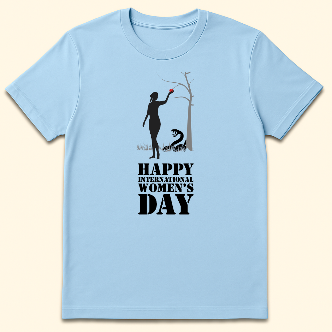 Happy International Women's Day T-Shirt Light Blue