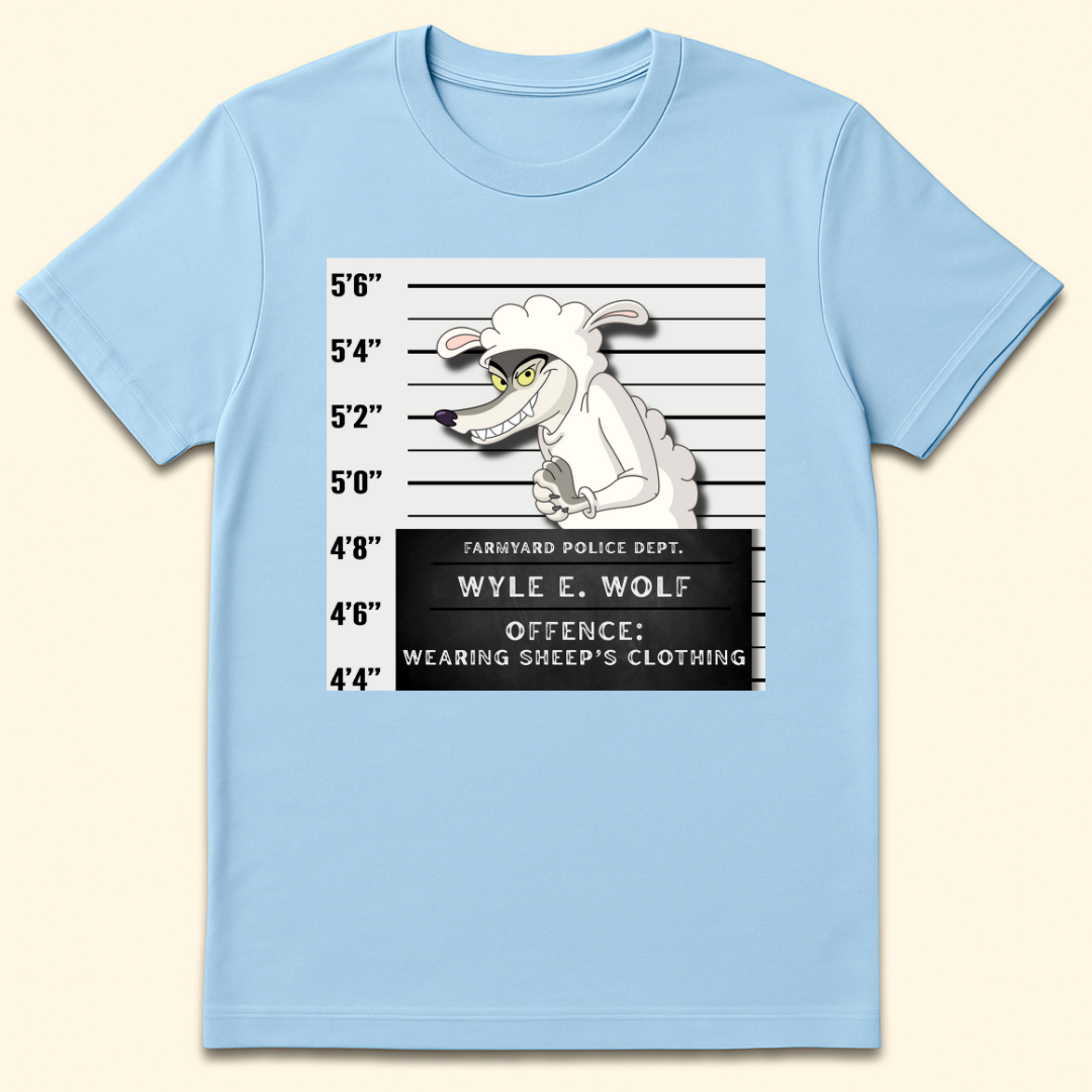Wolf In Sheep's Clothing T-Shirt Light Blue