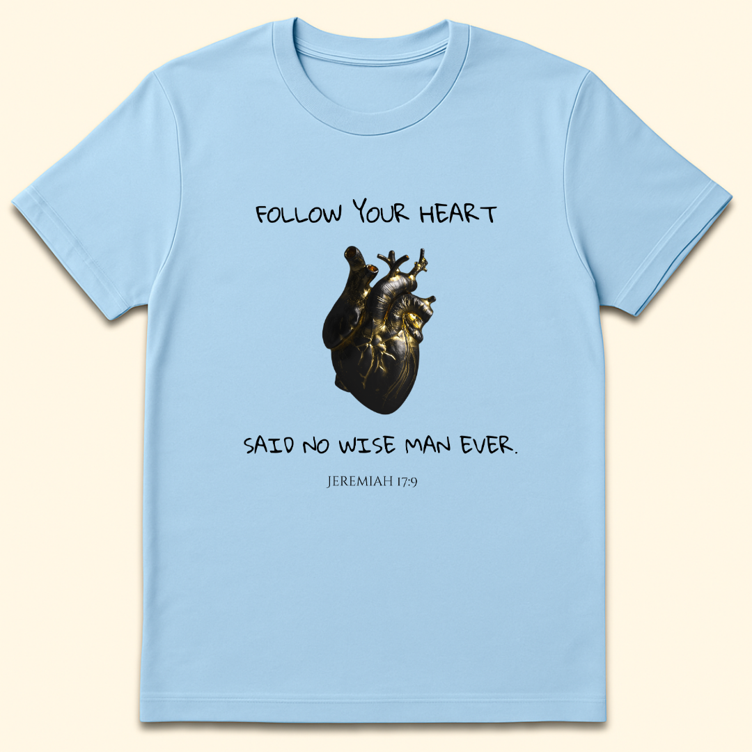 Black Heart T-Shirt Light Blue