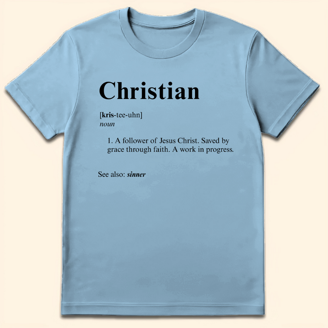 Christian Definition T-Shirt Light Blue