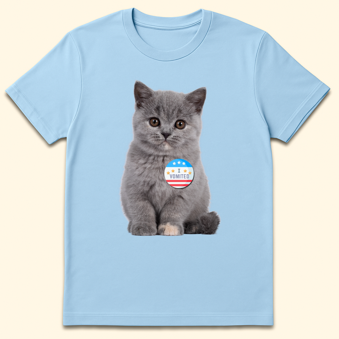 I Vomited T-Shirt Light Blue