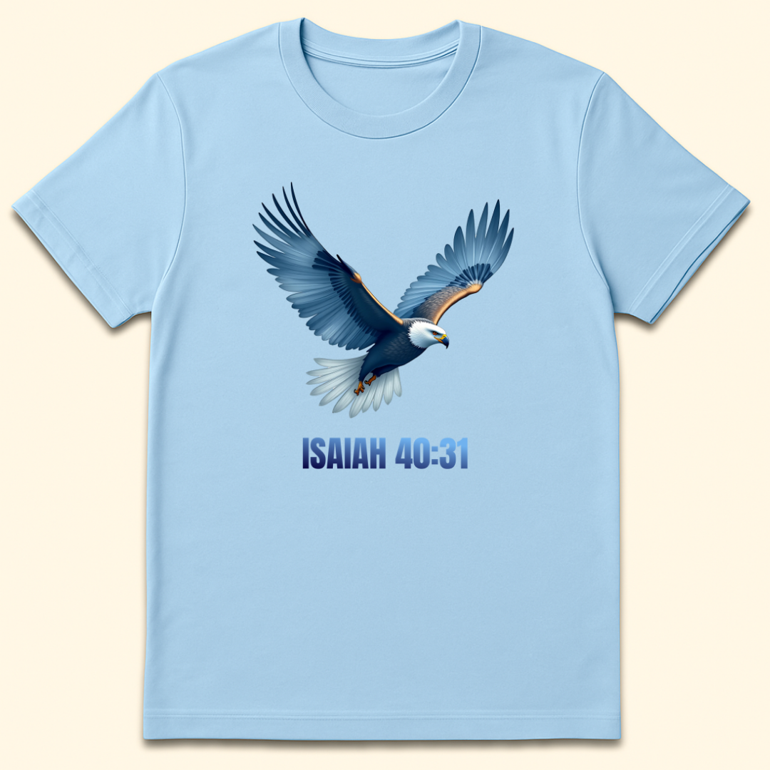 Wings Like Eagles T-Shirt Light Blue