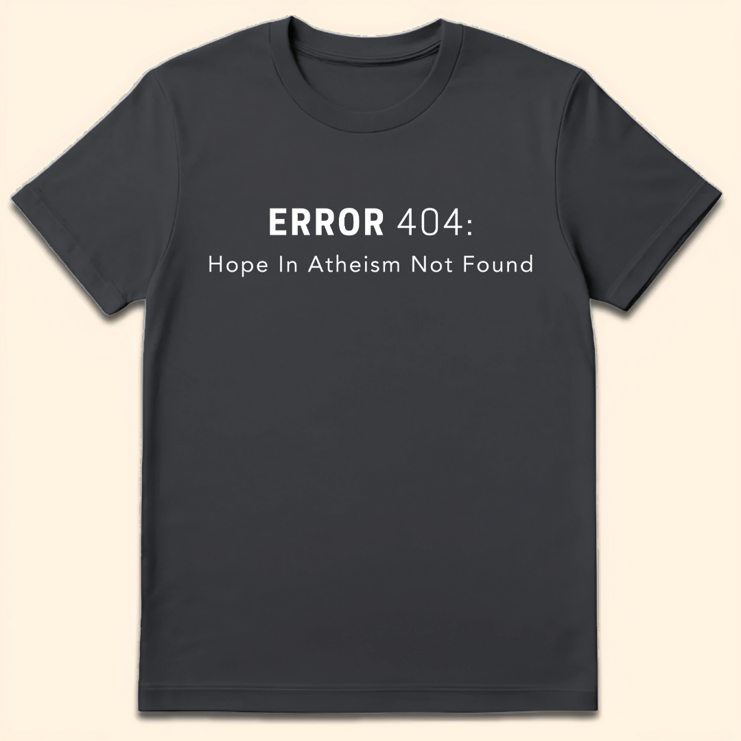Hope In Atheism Not Found T-Shirt Dark Heather Grey