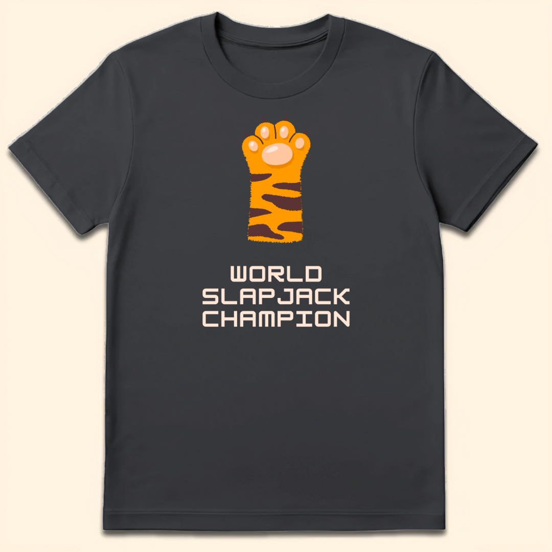 World Slapjack Champion T-Shirt Dark Heather Grey