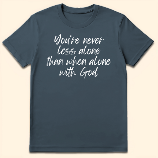Alone With God T-Shirt Dark Heather Grey