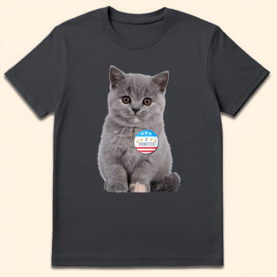 I Vomited T-Shirt Dark Heather Grey