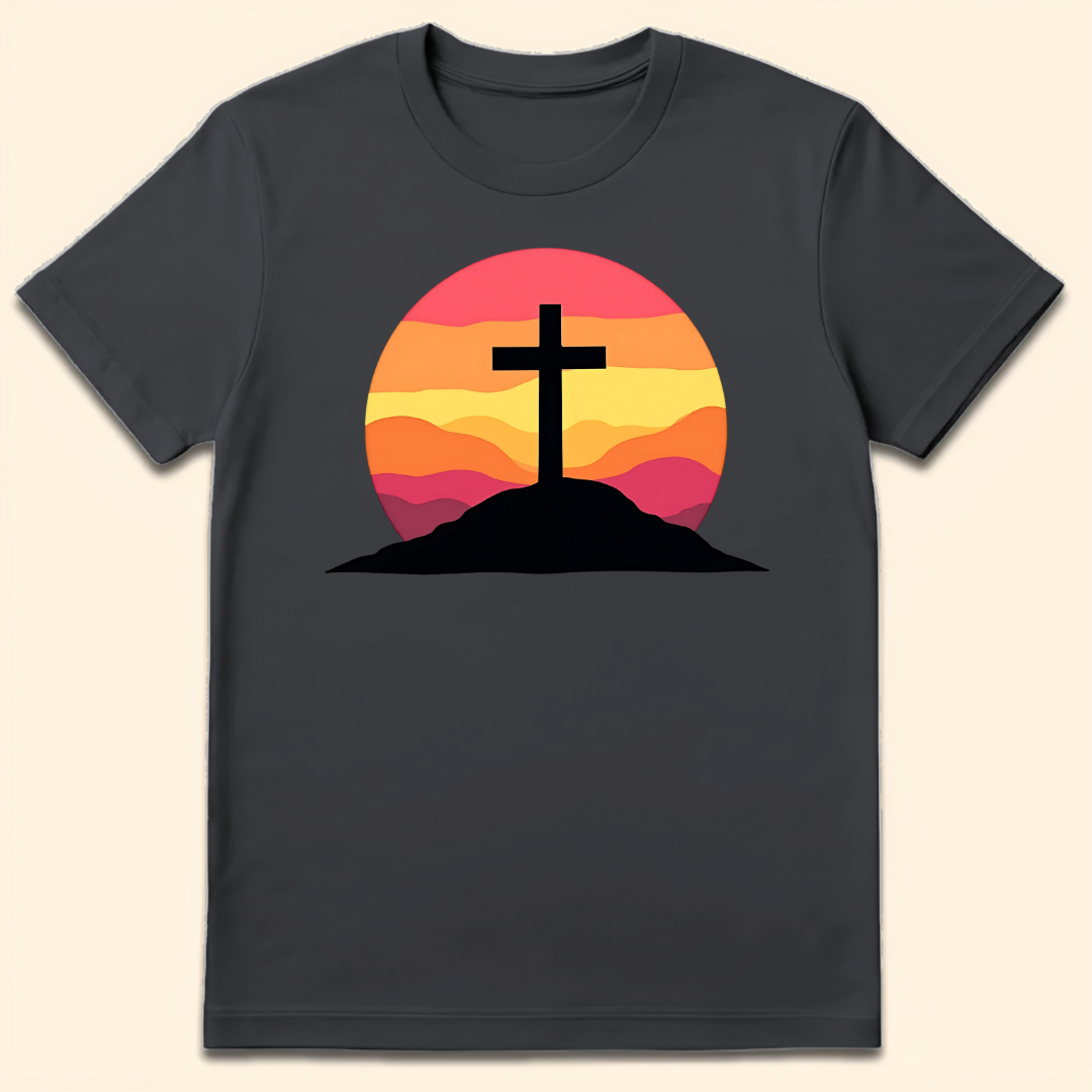 Sunset Silhouette T-Shirt Dark Heather Grey