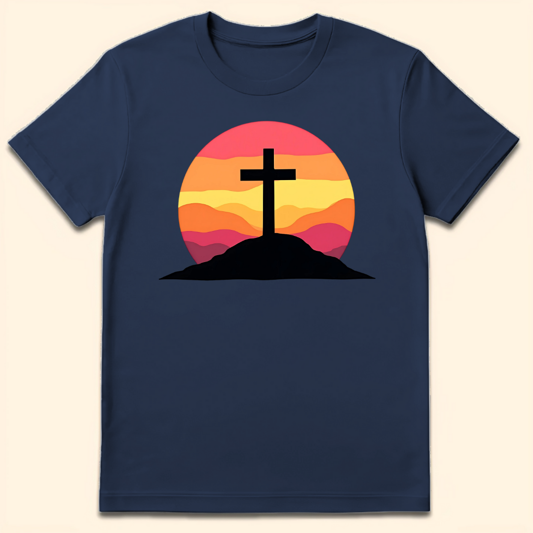 Sunset Silhouette T-Shirt Navy
